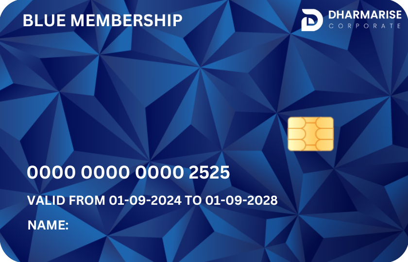 Blue membership card